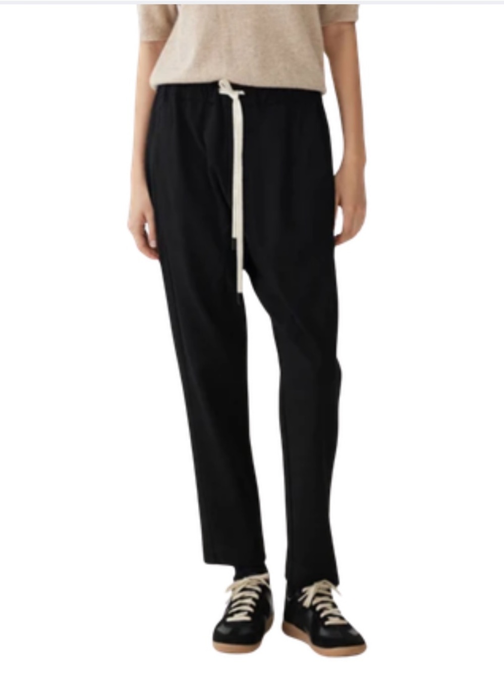 Bassike Stretch Twill Tapered Pant Black Size 2/M | SOLD OUT Influencer Favorite - Picture 1 of 6
